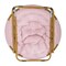 Flash Furniture Gwen 38" Oversize Portable Faux Fur Folding Saucer Moon Chair for Dorm and Bedroom, Blush Faux Fur/Soft Gold Frame FV-FMC-025-BL-SGD-GG - alternate 4